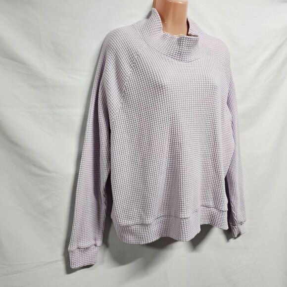 The North Face Chabot Women Thermal Knit Mock Neck Sweater Size XL Lavender - Picture 12 of 15
